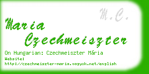 maria czechmeiszter business card
